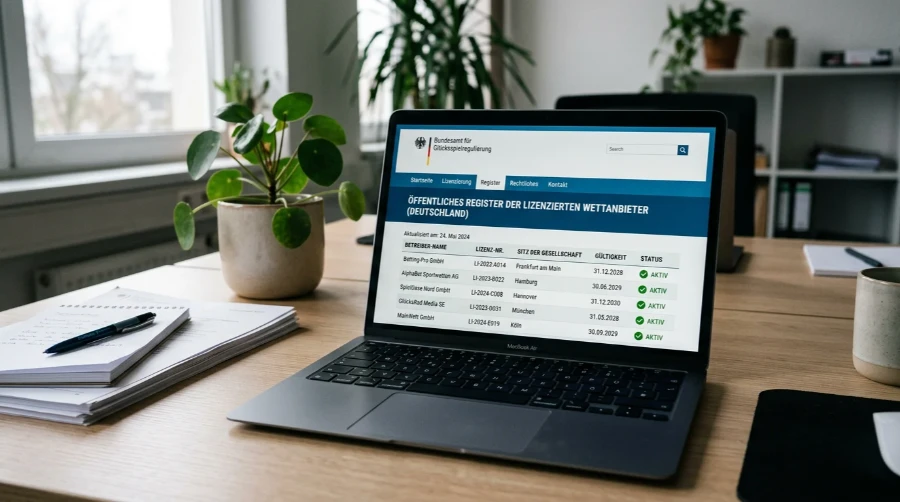 GGL-Logo mit Whitelist-Übersicht der lizenzierten Pferdewetten-Anbieter in Deutschland